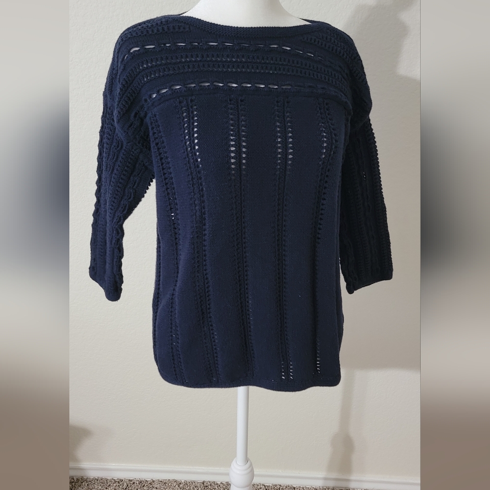 Vince Camuto Navy Knit Women's Sweater Small